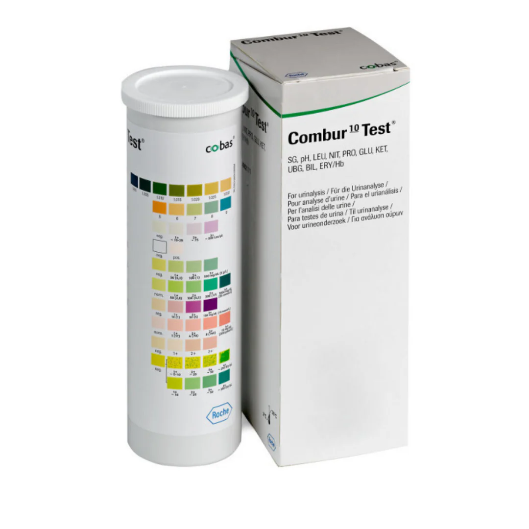 Test Analisis de orina Combur 10, Caja x 100 Un Roche